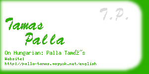 tamas palla business card